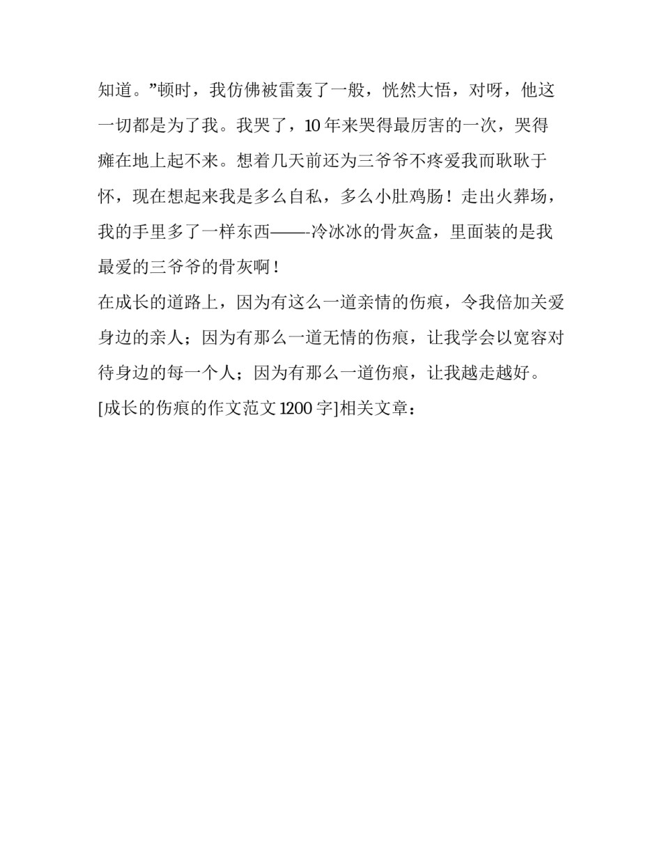 成长的伤痕的作文范文1200字_第3页