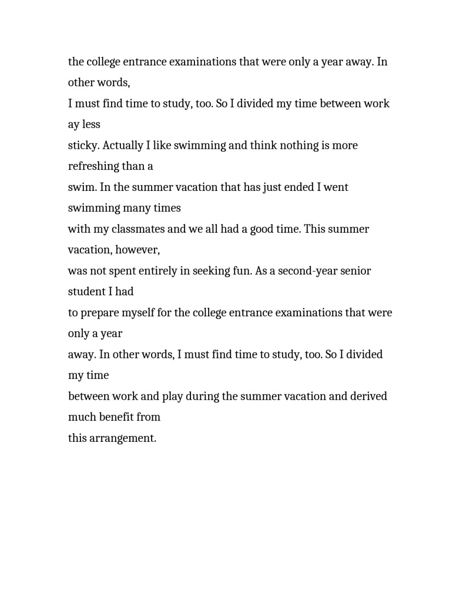 关于暑假的英语计划600字：My Summer Vacation_第2页