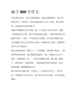 柚子300字作文