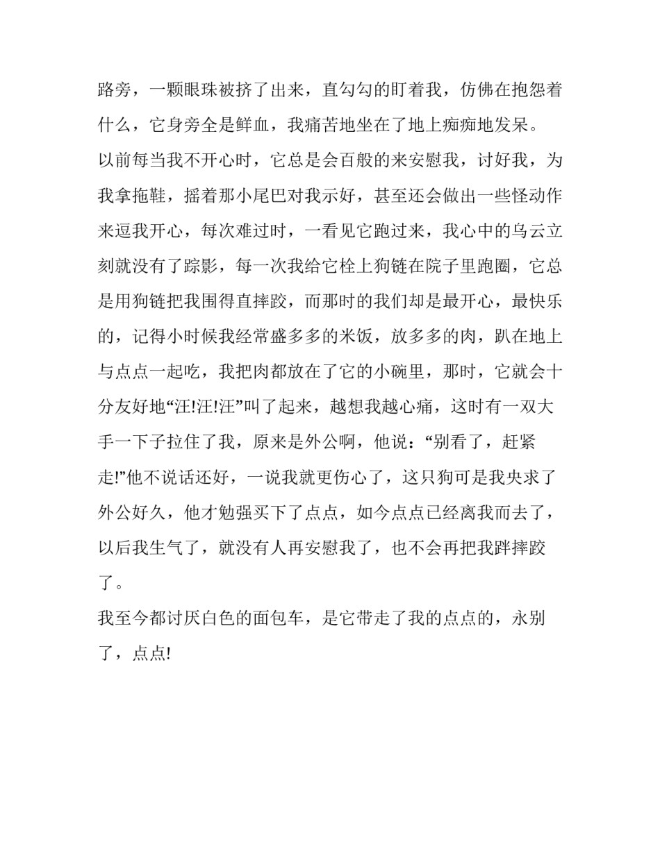 可怜的点点初中作文900字_第2页