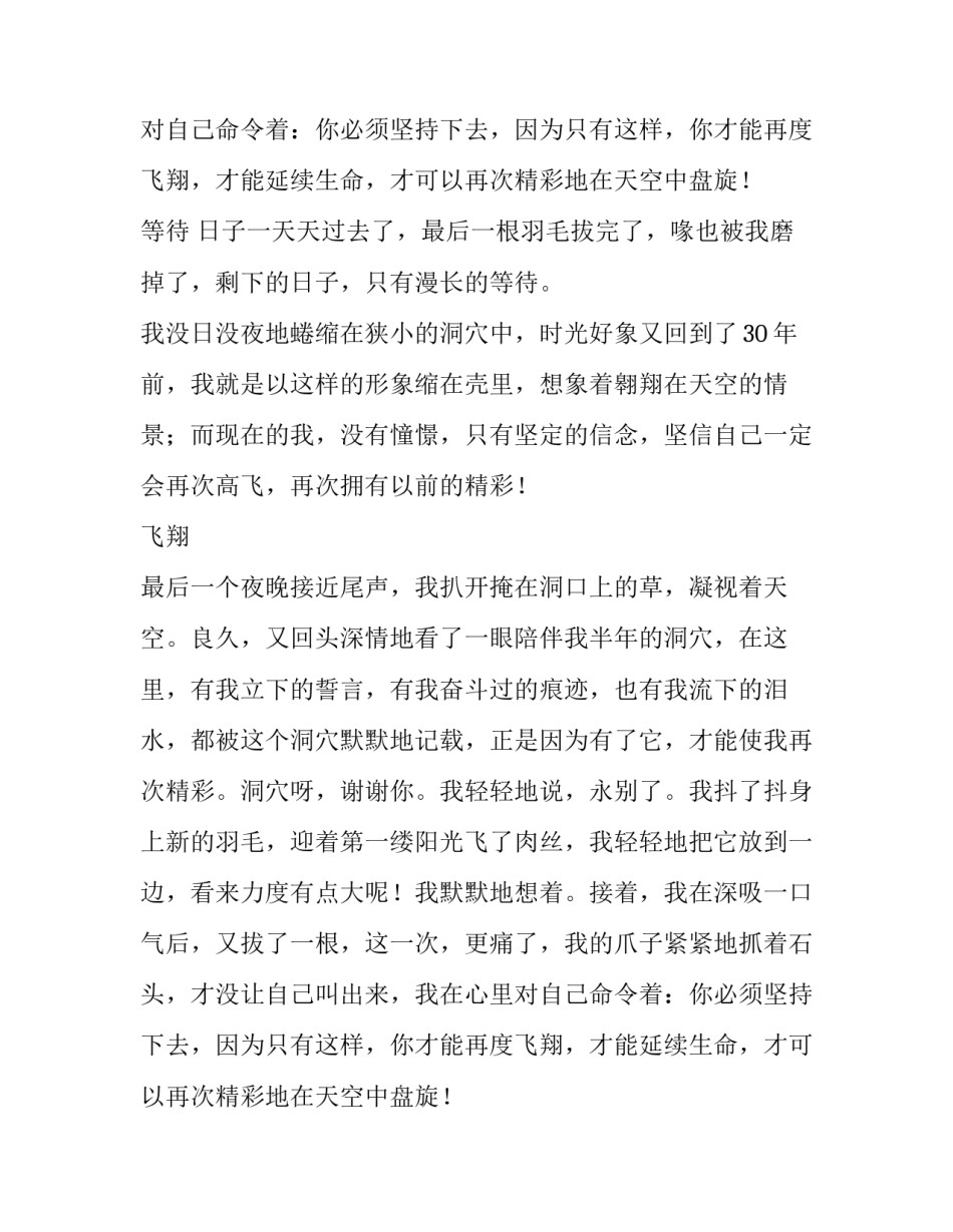 精彩飞翔900字优秀作文_第2页