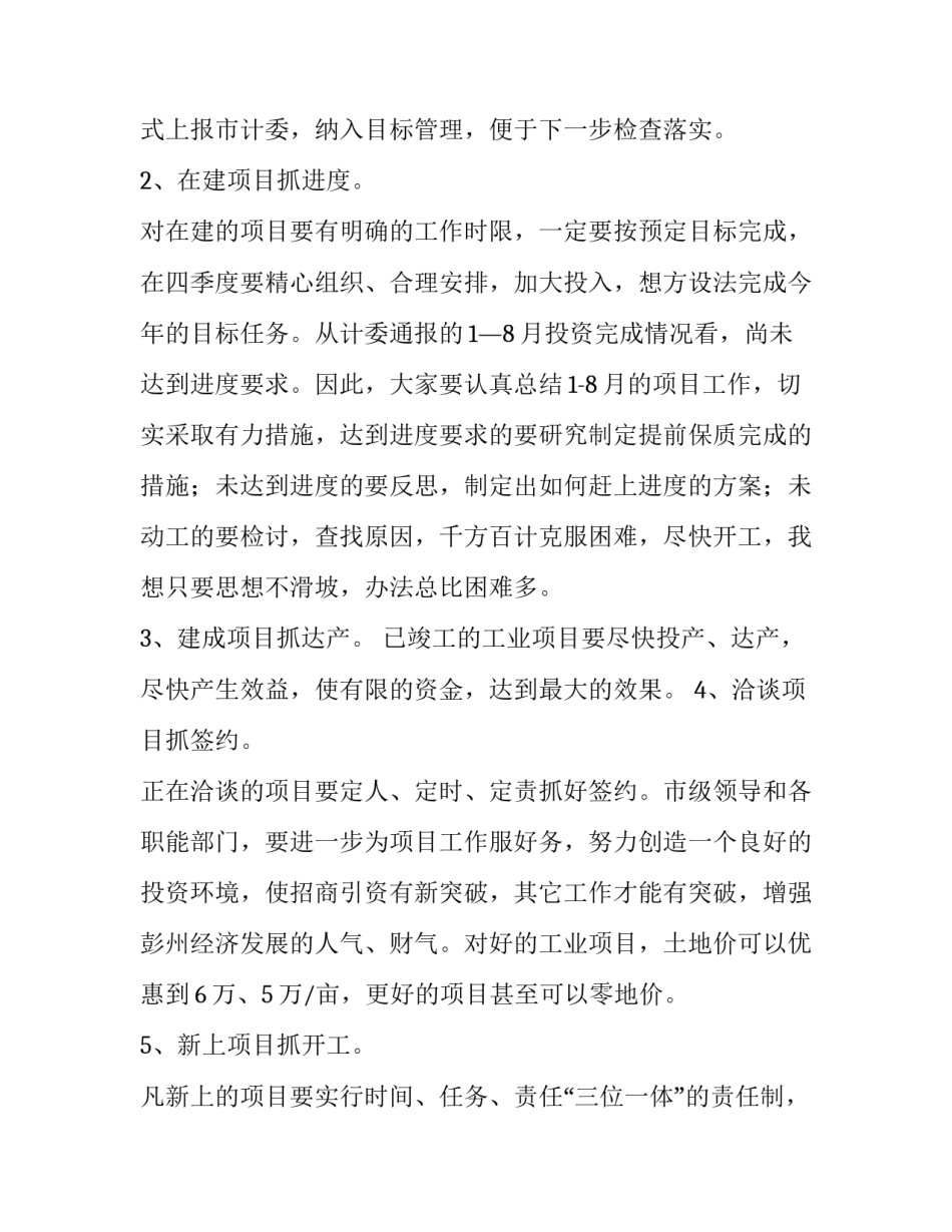 重点项目工作会议的讲话稿范文_第2页