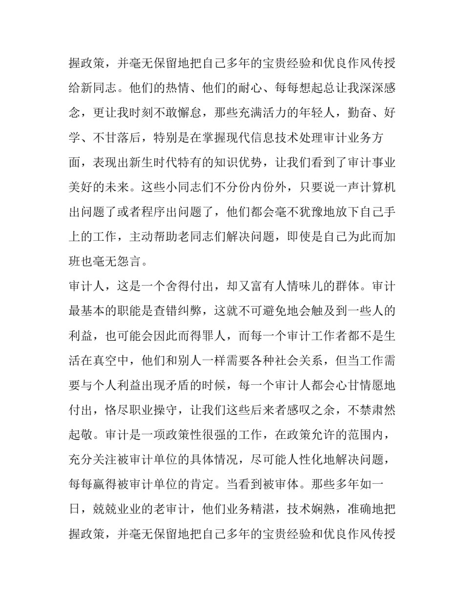 审计系统精彩演讲稿范文_第2页