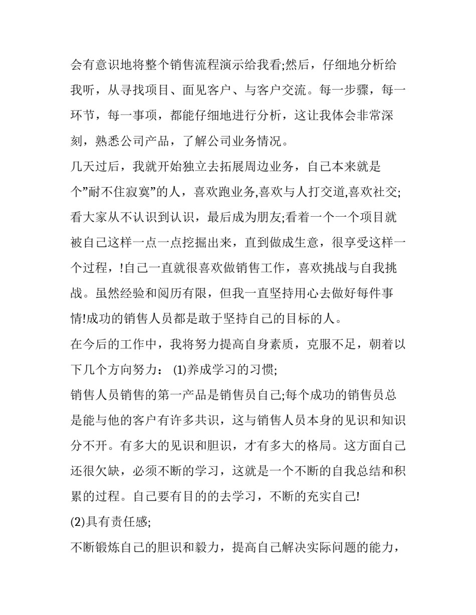 2023年销售人员工作述职报告(15篇)_第2页