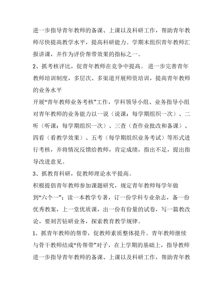 青年教师培养计划范文_第2页