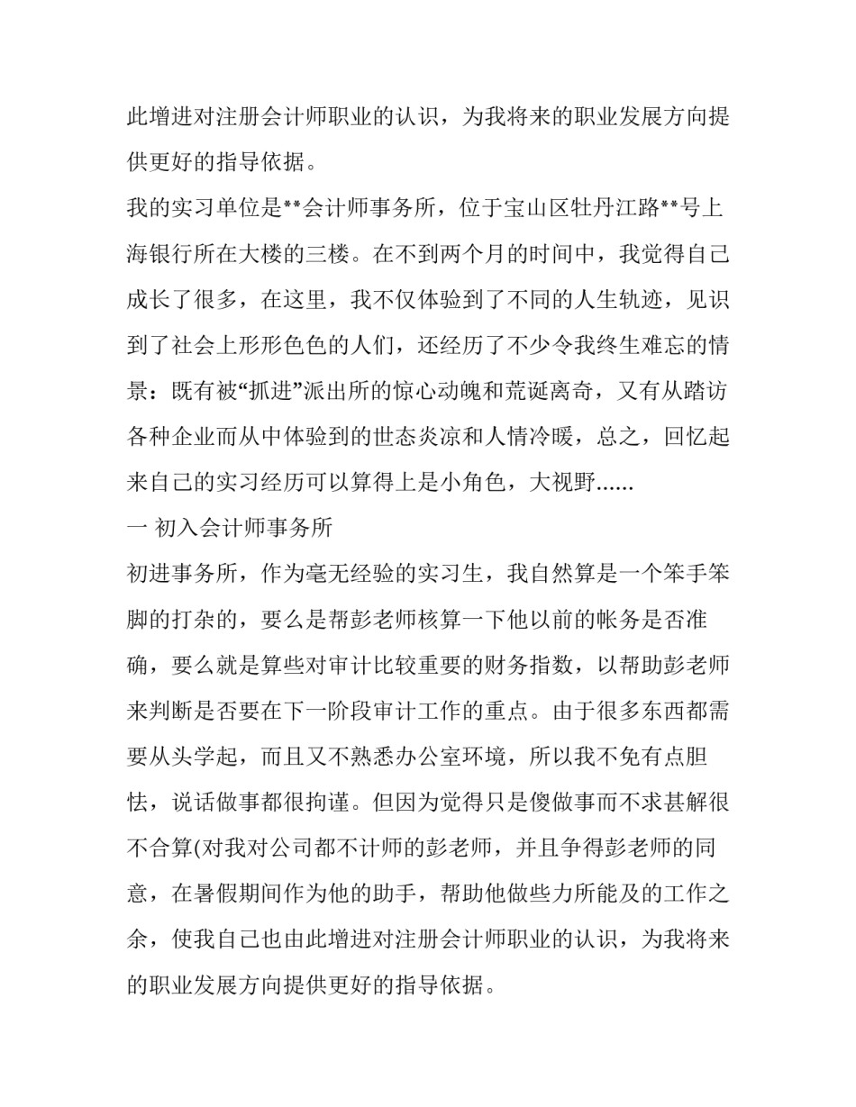 会计事务所实习报告范文两篇_第2页
