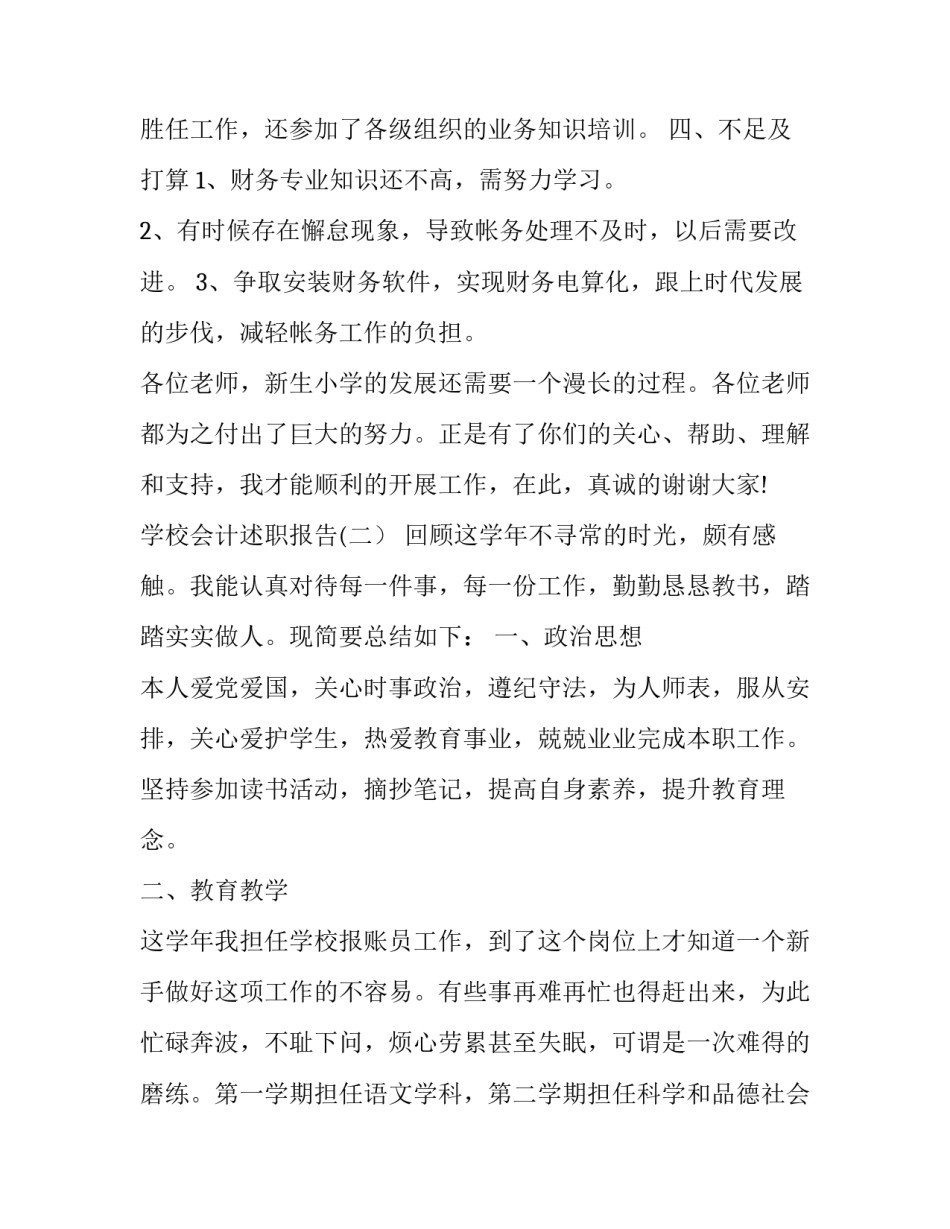 学校会计述职报告_第3页