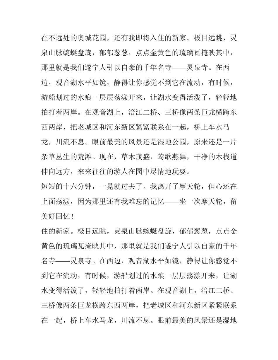 第一次坐摩天轮优秀作文500字_第2页