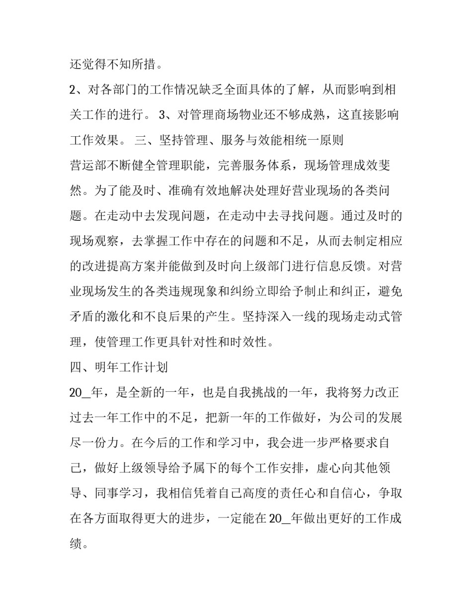 最新商场年终工作总结开头(21篇)_第3页