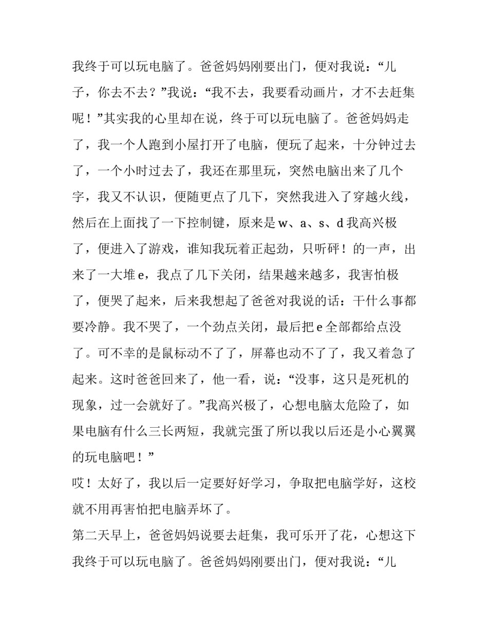 作文第一次玩电脑_第2页