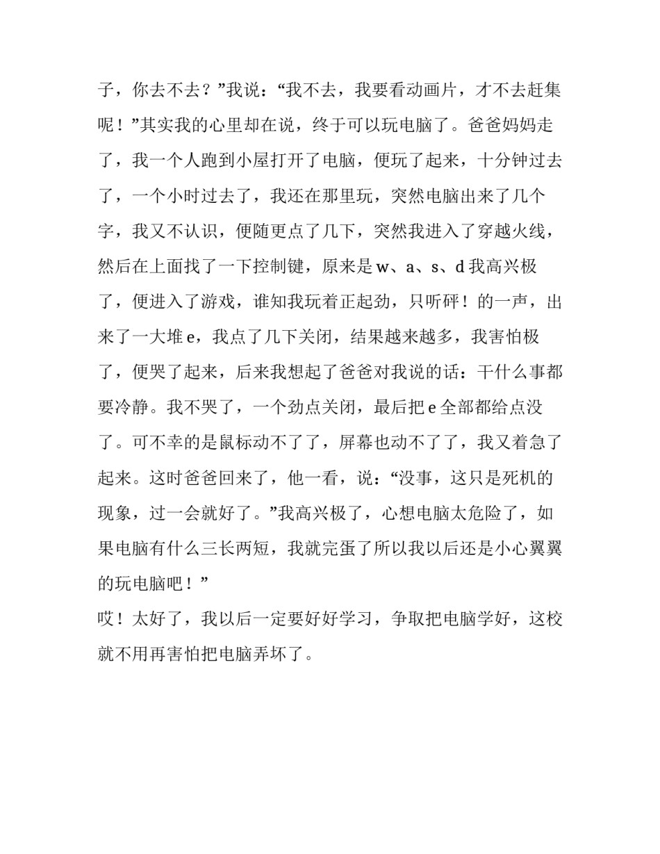 作文第一次玩电脑_第3页