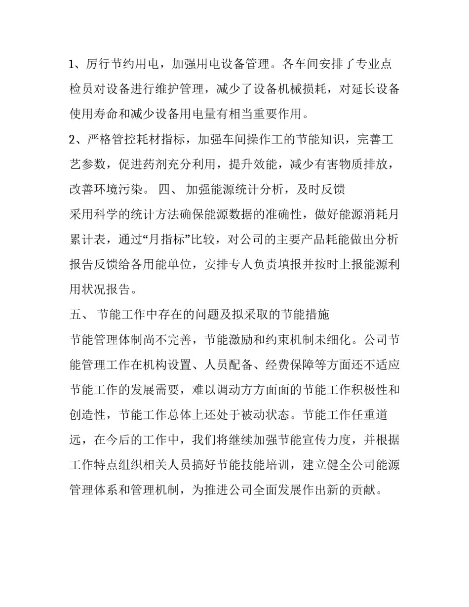 公司年度节能自查报告范文_第3页