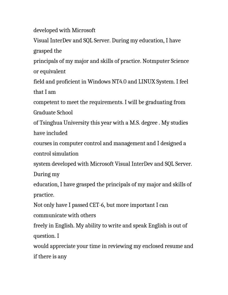 秘书英文求职信范本_第2页