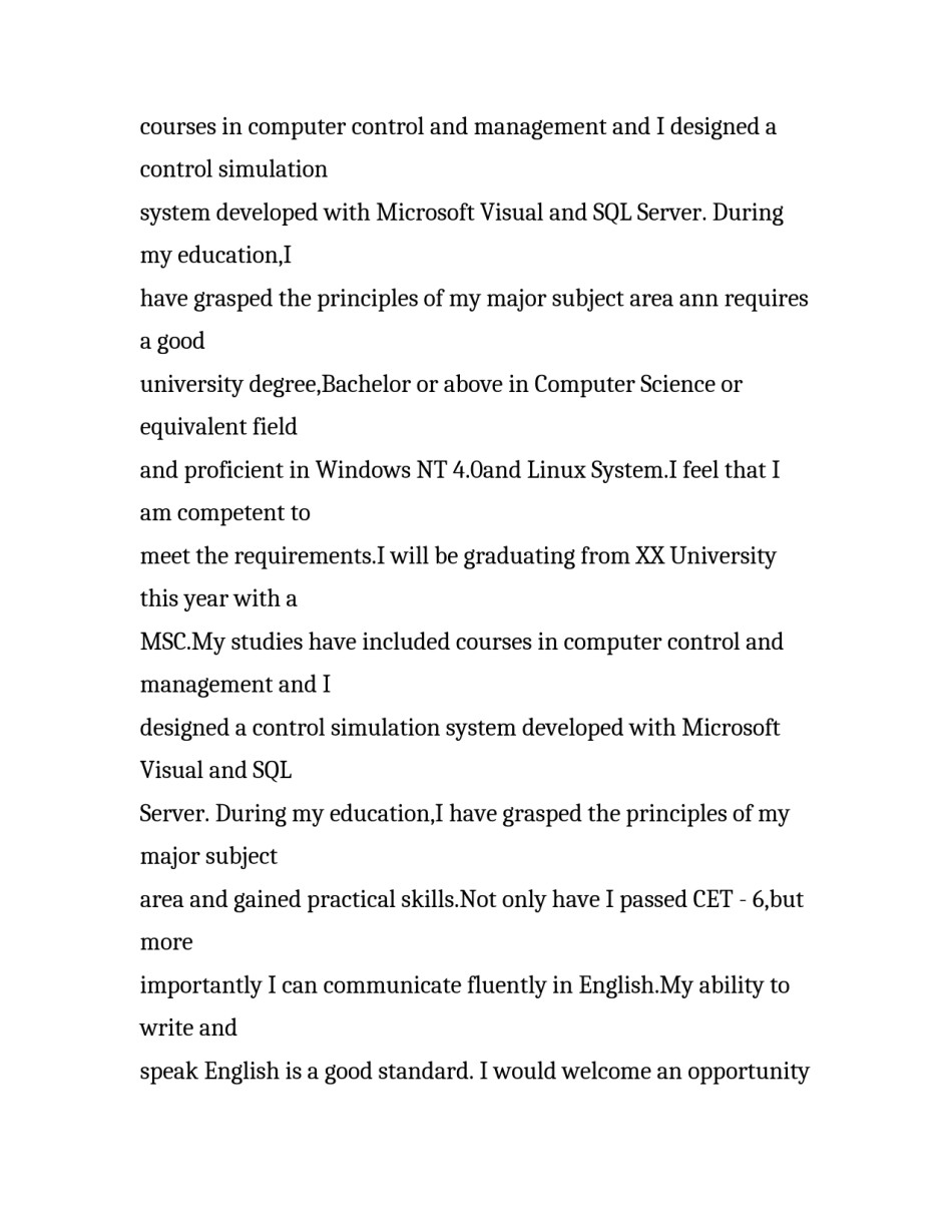 2018优秀英文求职信范文_第2页