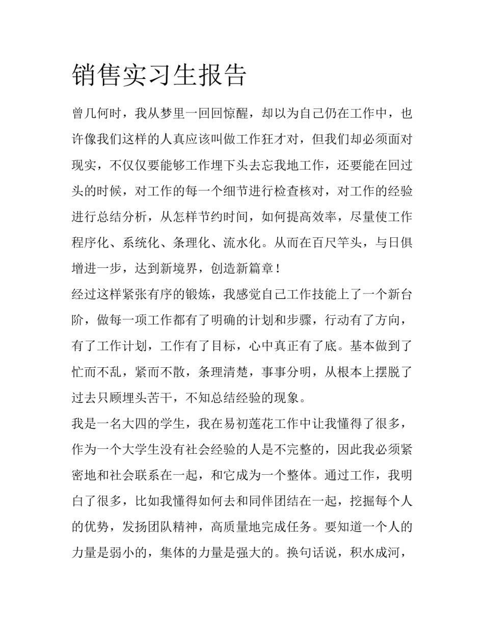 销售实习生报告_第1页