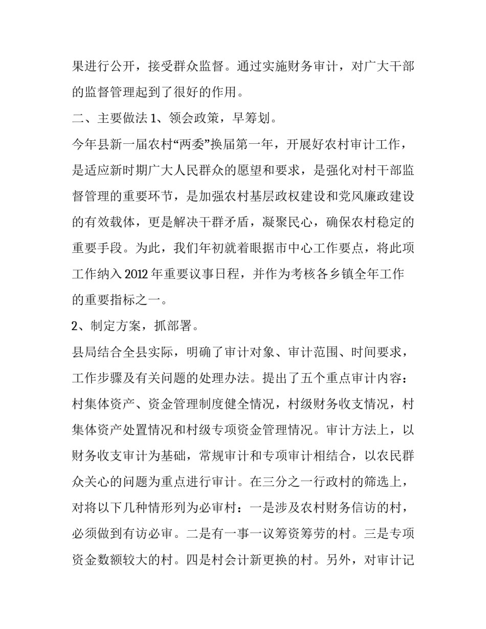 村级财务审计报告范文最新_第2页