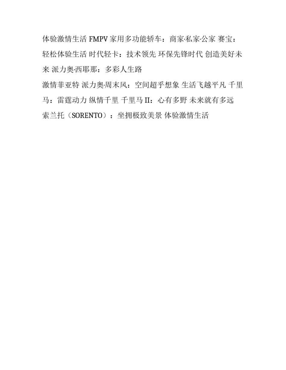 国产汽车品牌广告语大全_第2页