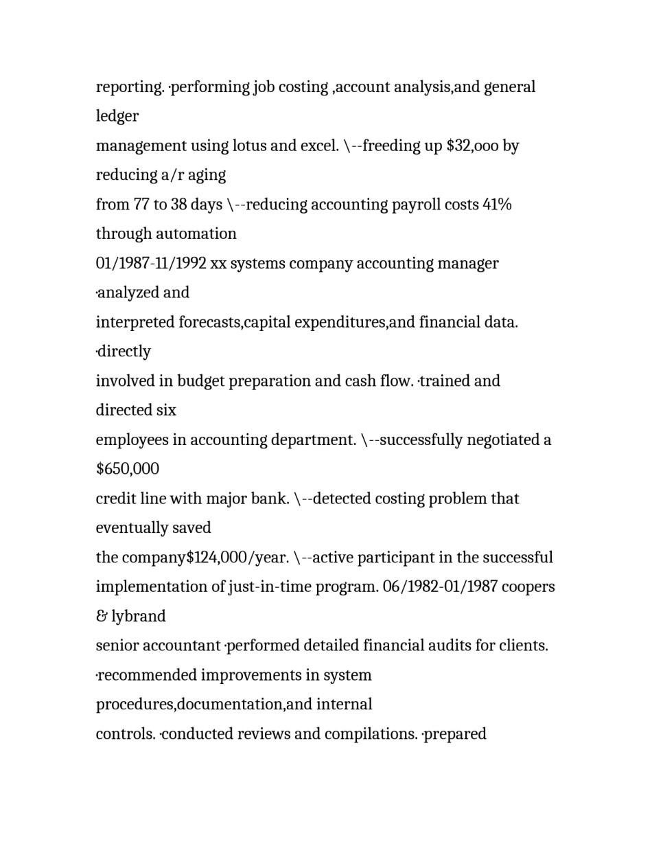 财务英文简历模板_第2页