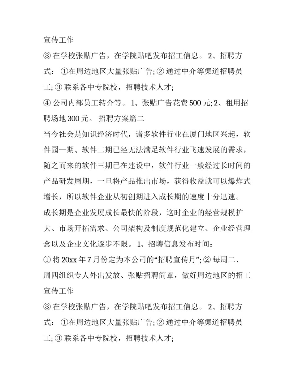 最新招聘方案(7篇)_第2页