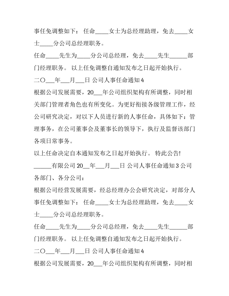 公司人事任命通知五篇_第2页