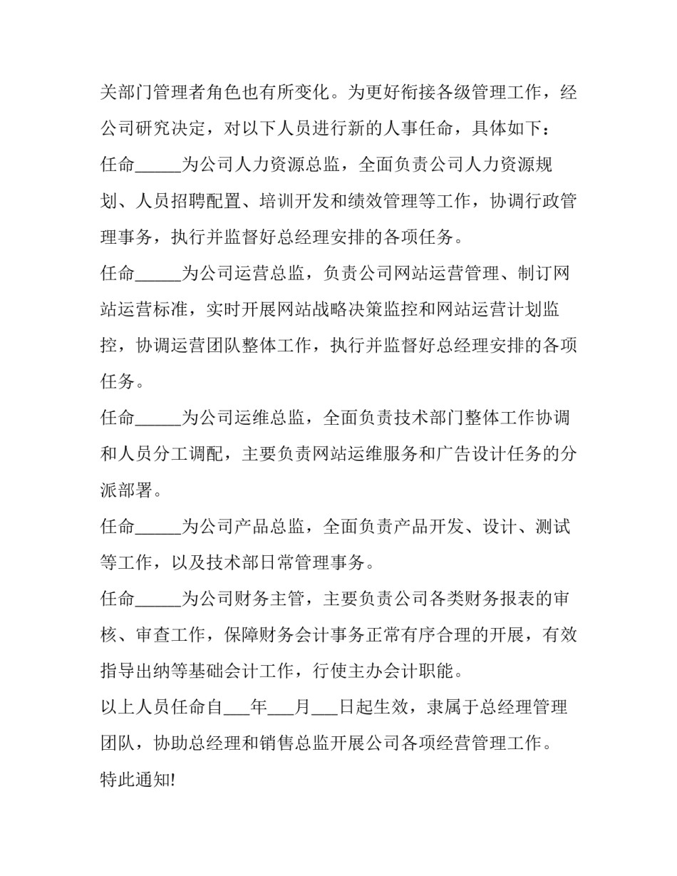 公司人事任命通知五篇_第3页