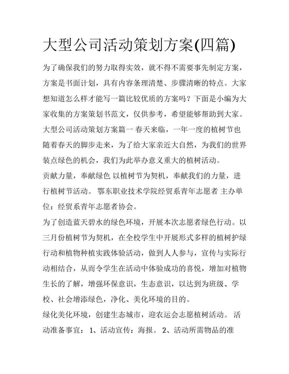 大型公司活动策划方案(四篇)_第1页