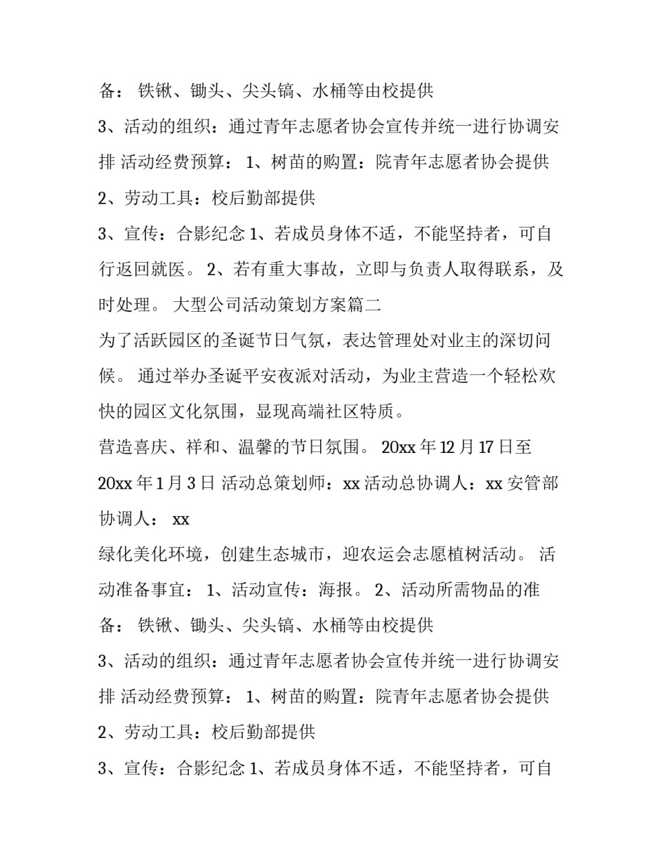 大型公司活动策划方案(四篇)_第2页