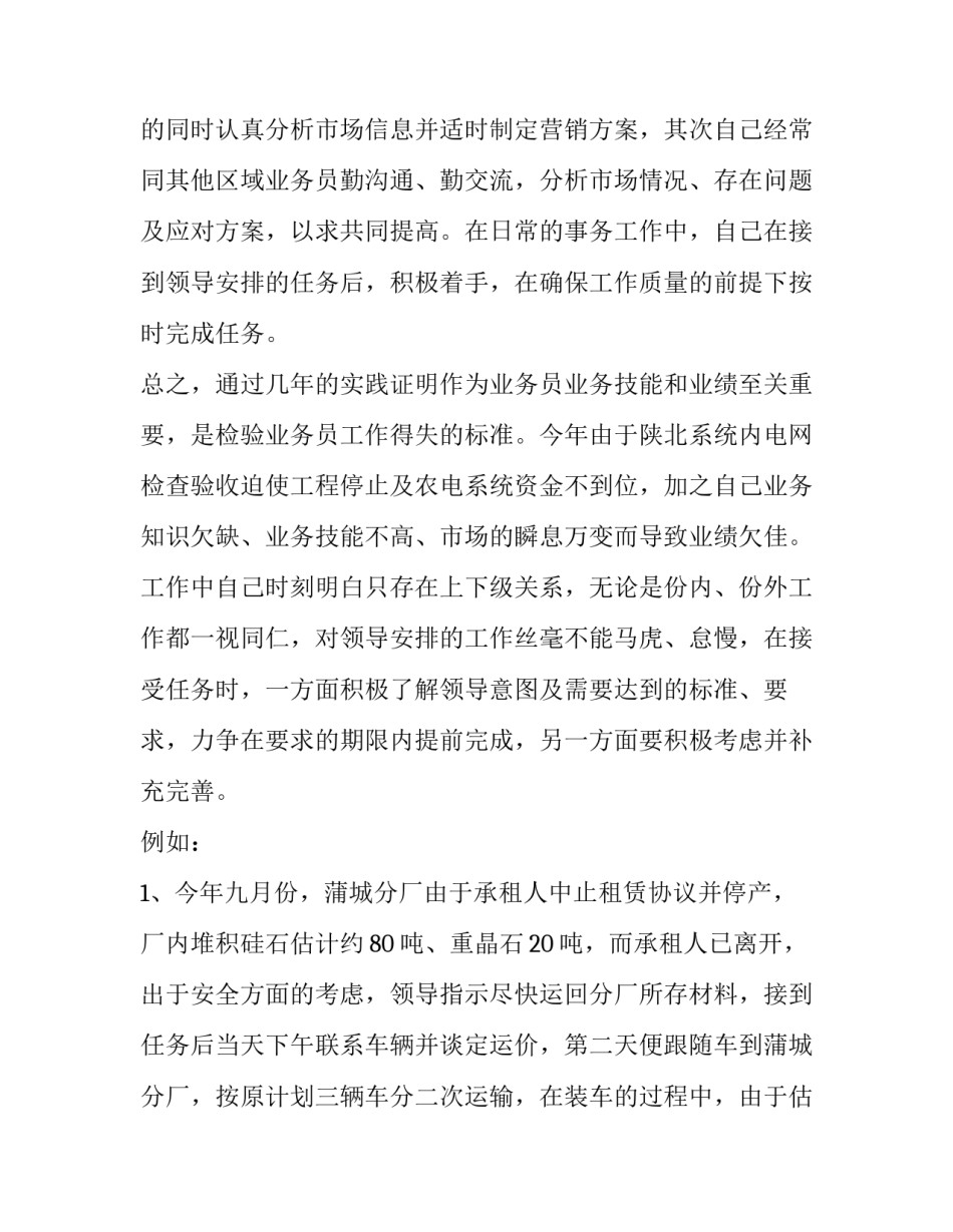 2023年业务员年终总结 业务员年终总结及明年计划(三篇)_第3页