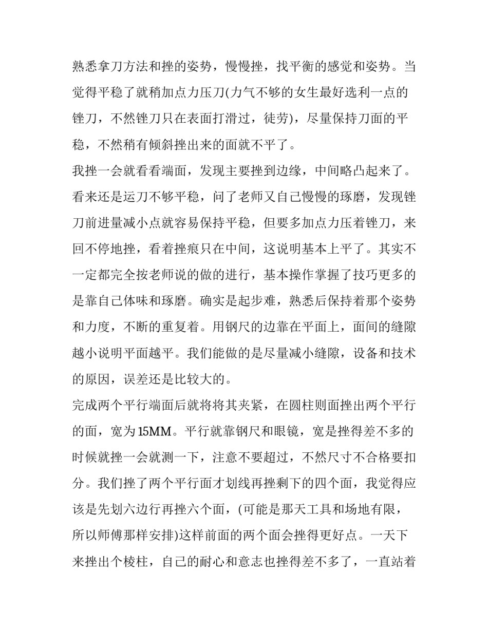 最新金工钳工实习报告范文_第3页