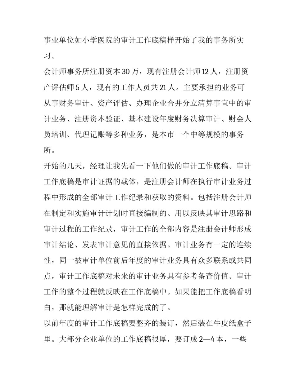 审计实训自评 审计实训结果分析与实训体会(五篇)_第3页