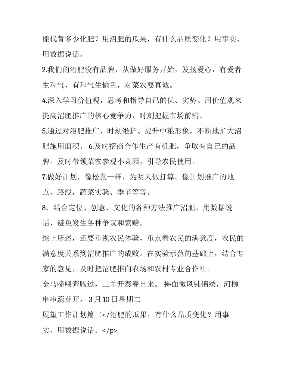 最新展望工作计划(优秀10篇)_第2页