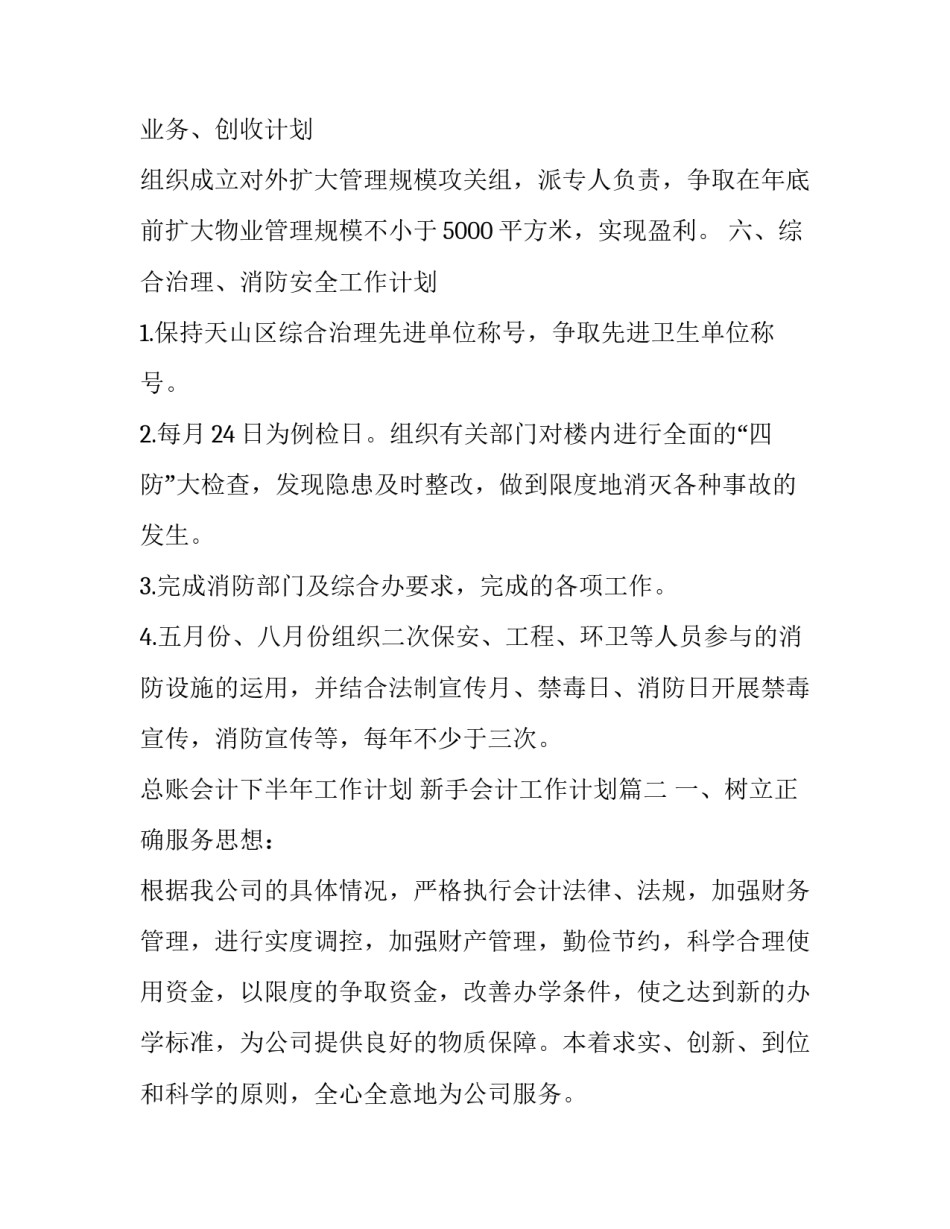 2023年总账会计下半年工作计划 新手会计工作计划(五篇)_第3页