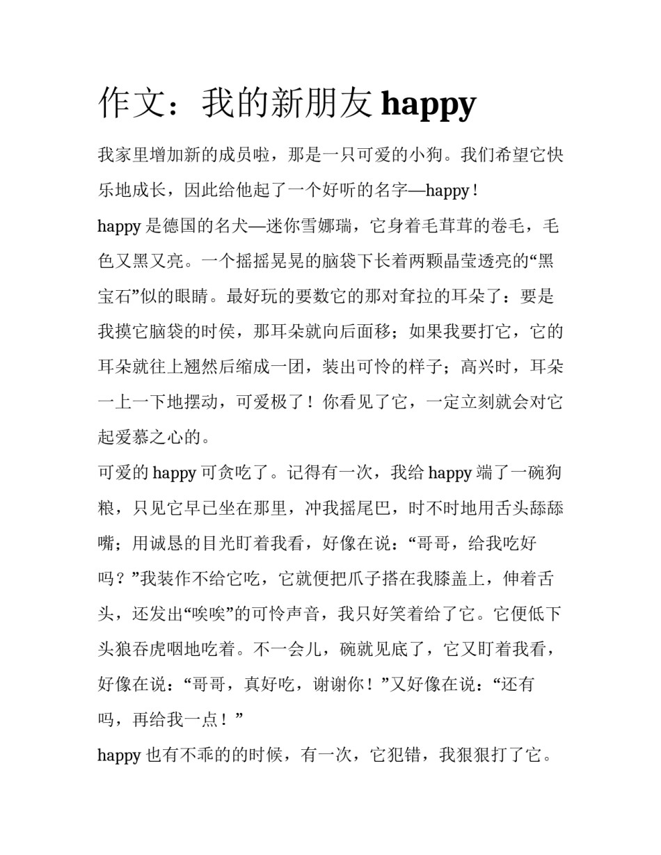 作文：我的新朋友happy_第1页