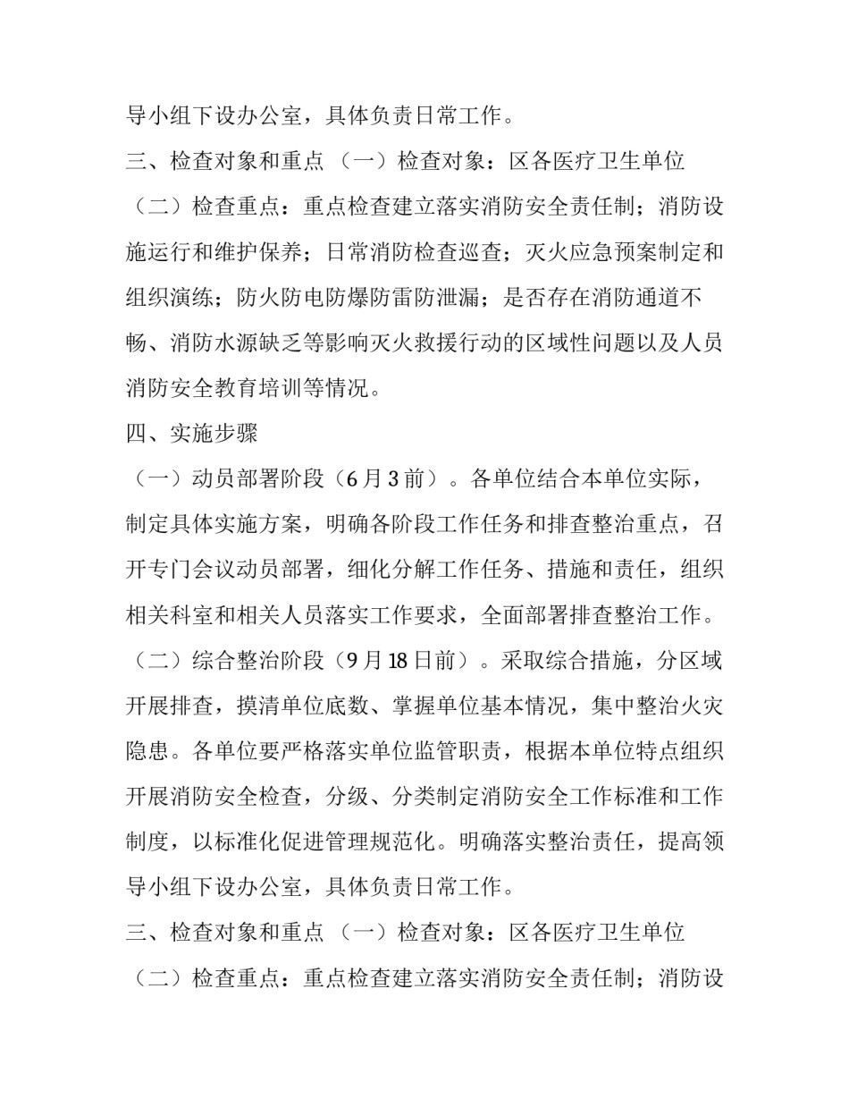 夏季消防安全大检查的工作方案_第2页