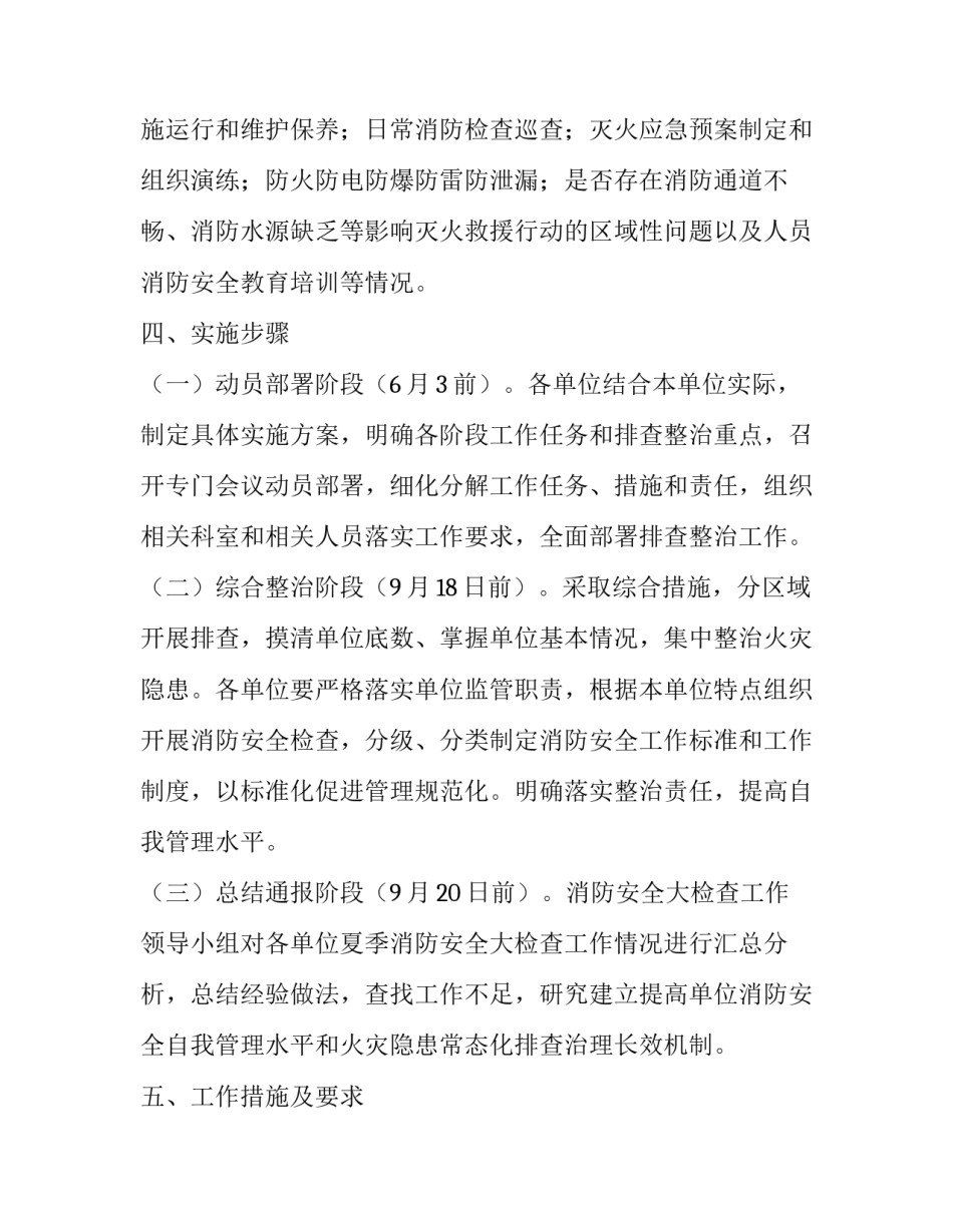 夏季消防安全大检查的工作方案_第3页