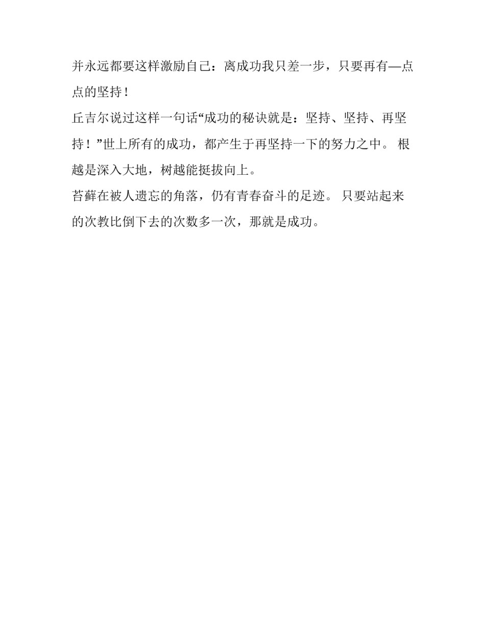 成功就是坚持再坚持的人生哲理_第2页