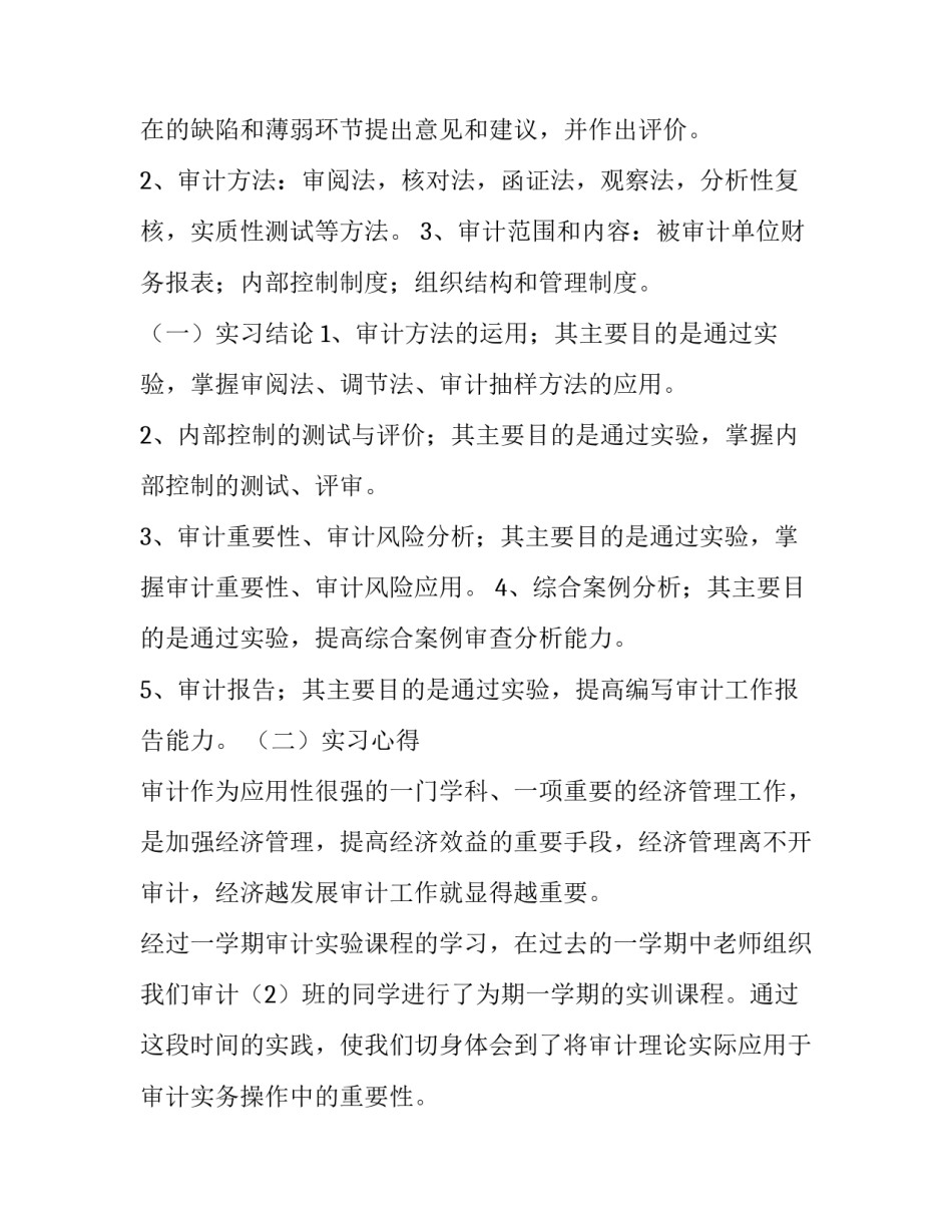 审计实训报告十(汇总15篇)_第3页