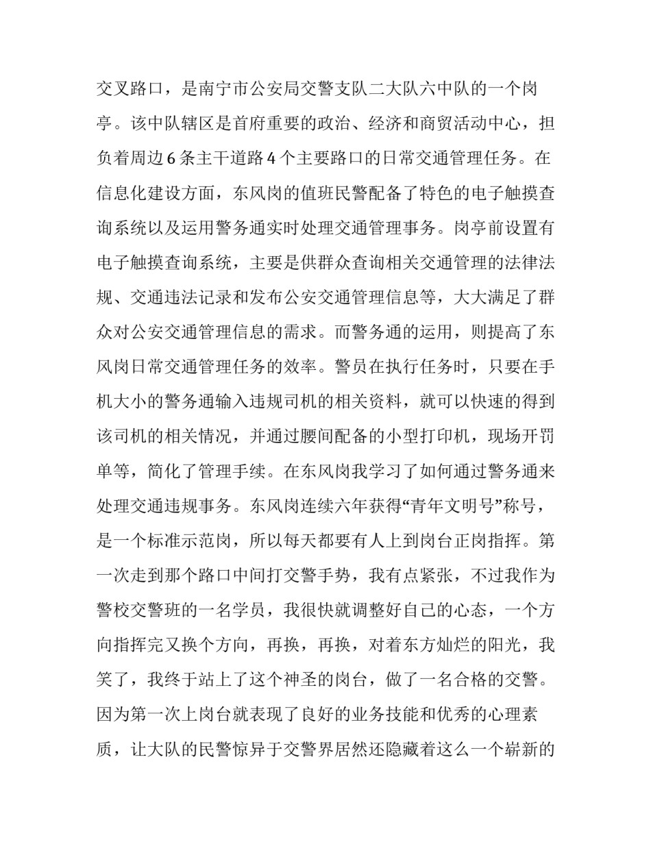 交警队的实习报告范文_第3页