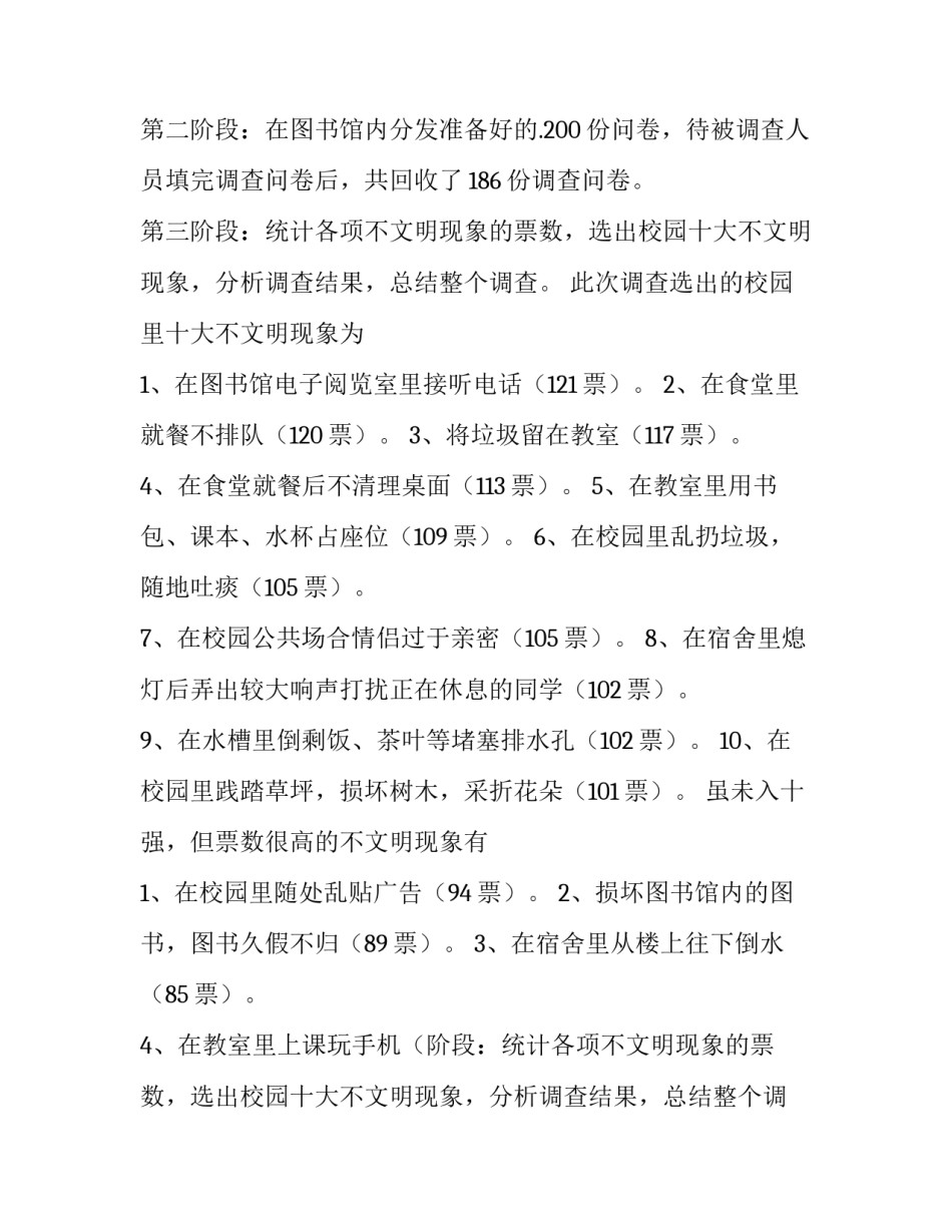 2023年大学不文明现象调查报告 大学不文明状况研究(十五篇)_第2页