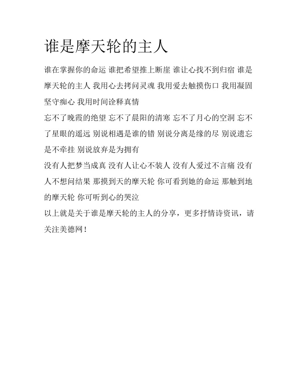 谁是摩天轮的主人_第1页