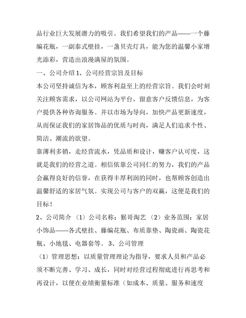 标准商业计划书_第3页