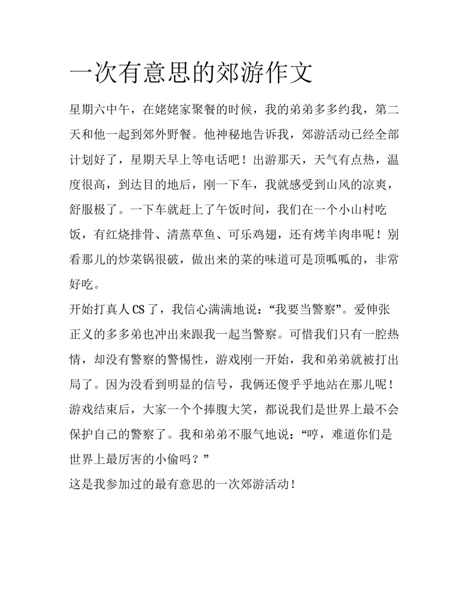 一次有意思的郊游作文_第1页