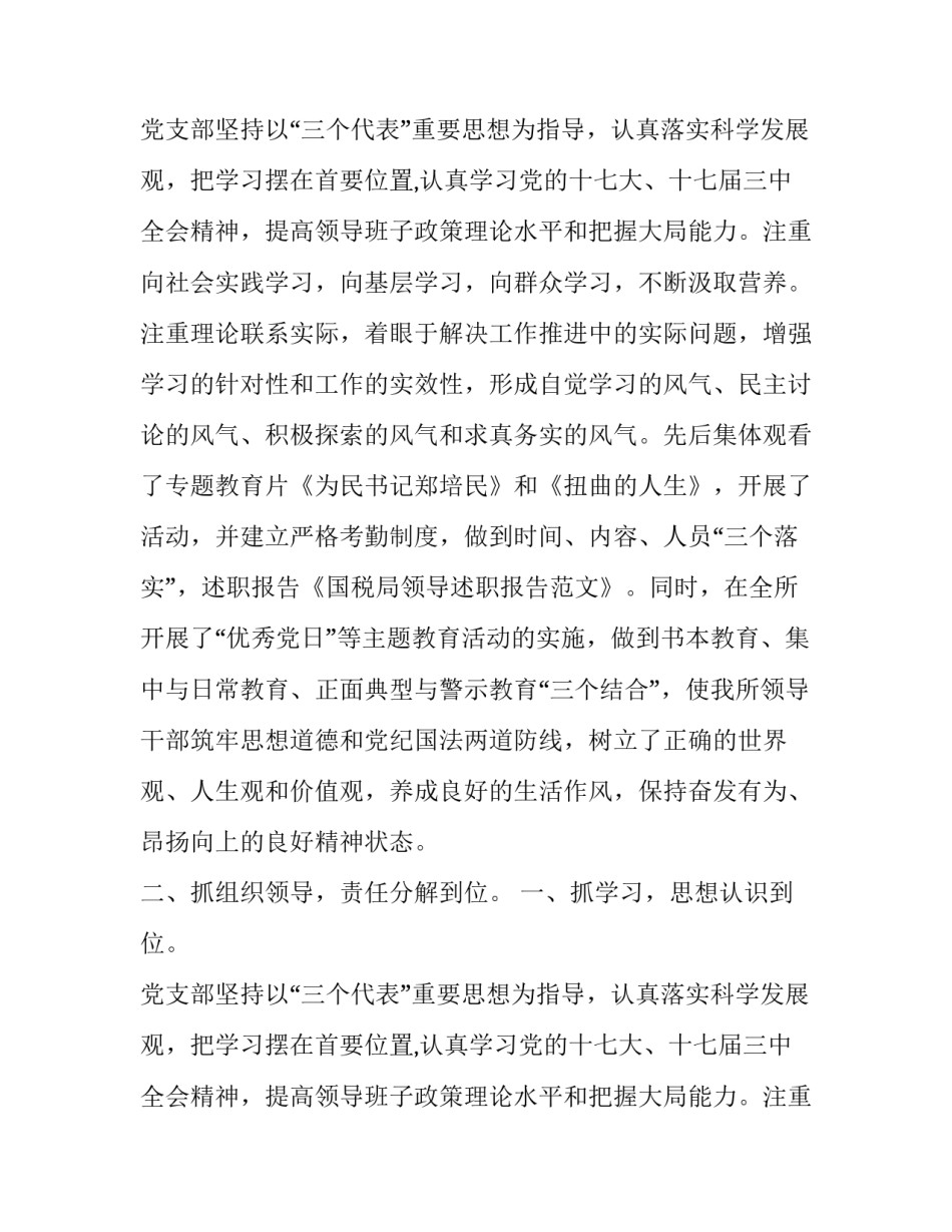 国税局领导的述职报告范文_第2页