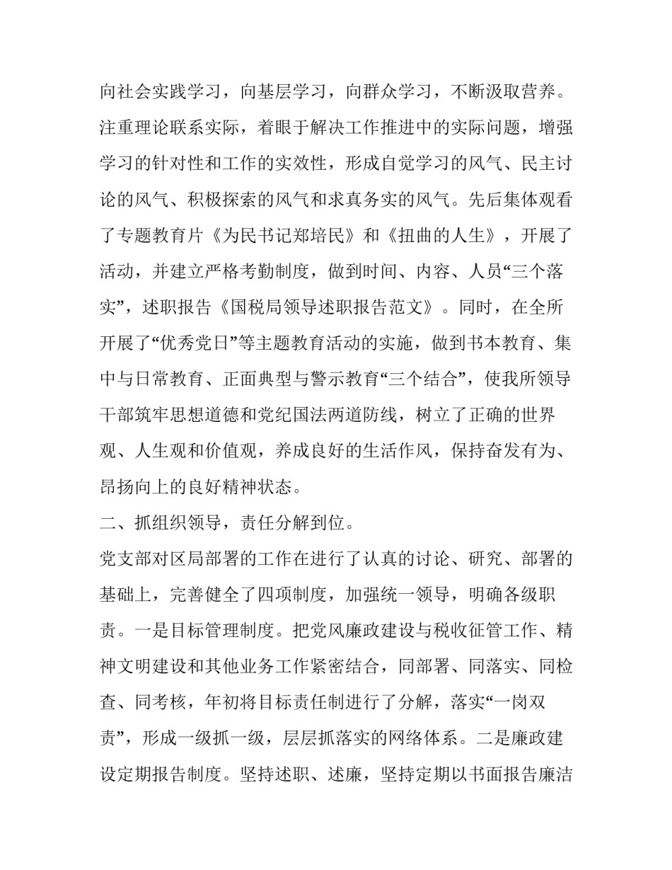 国税局领导的述职报告范文_第3页