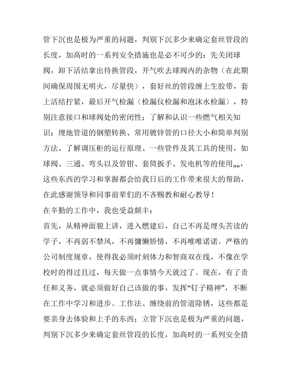 最新燃气实践报告(五篇)_第2页