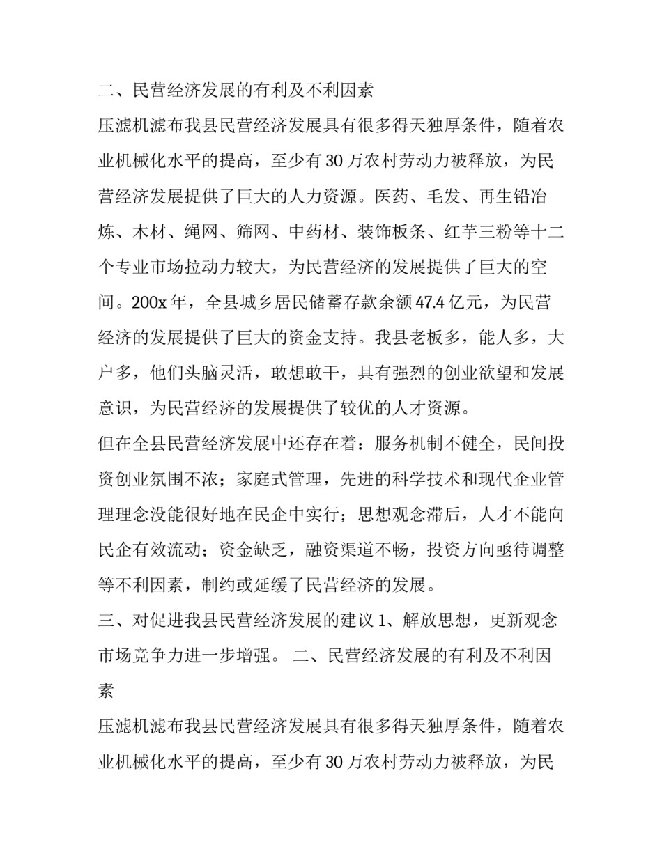 县民营经济发展情况的调查报告_第2页