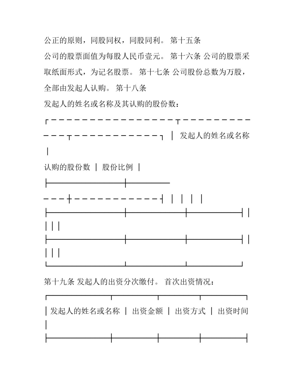 最常用的股份制公司章程_第3页