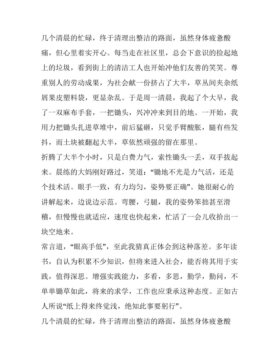 2023年社区服务的社会实践报告网 社区服务社会实践报告(汇总5篇)_第3页