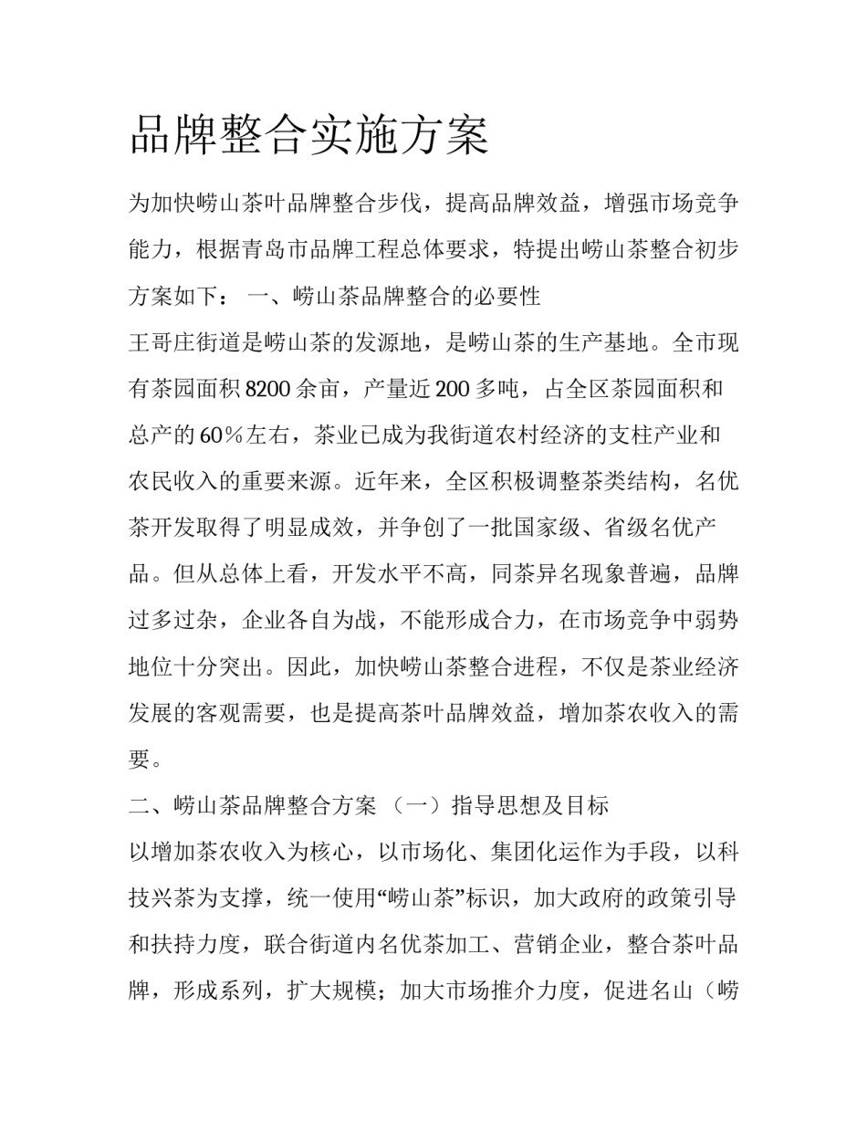 品牌整合实施方案_第1页