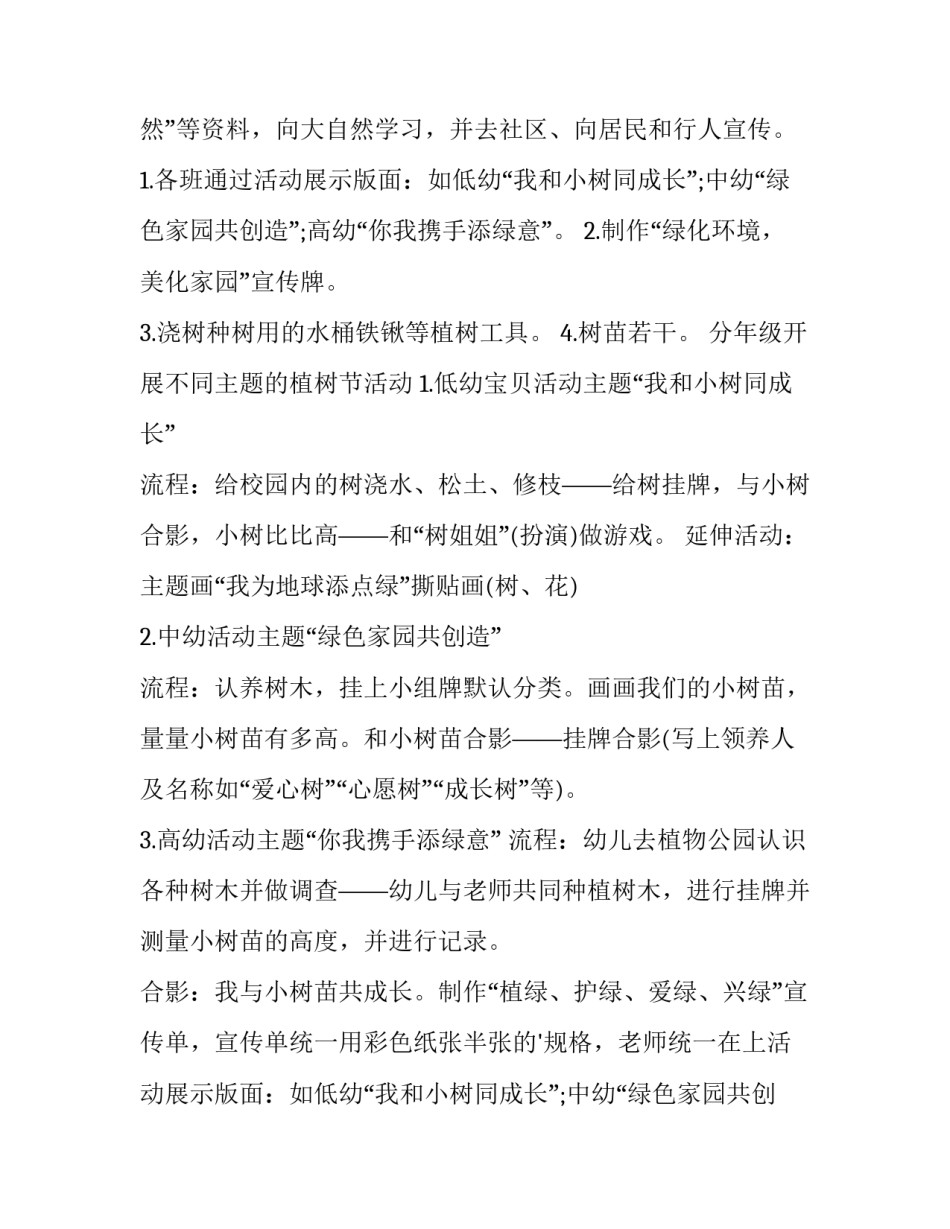 2023年幼儿园植树节活动策划书(通用12篇)_第2页